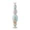 Glitzhome® 30.5" Easter Resin Macaron Stacked Egg & Bunny Porch Decor